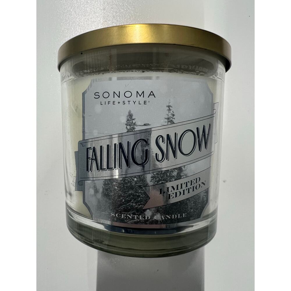 SONOMA 'LIMITED EDITION' 'FALLING SNOW'  3 WICK CANDLE